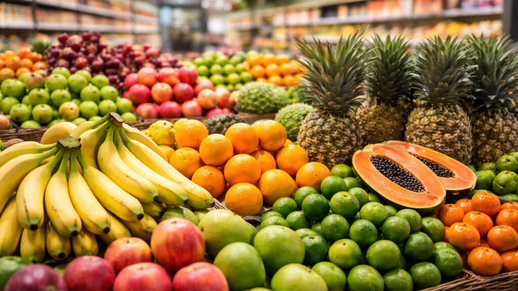 Um Mix de frutas no seu mercado